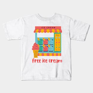 free ice cream shirt Kids T-Shirt